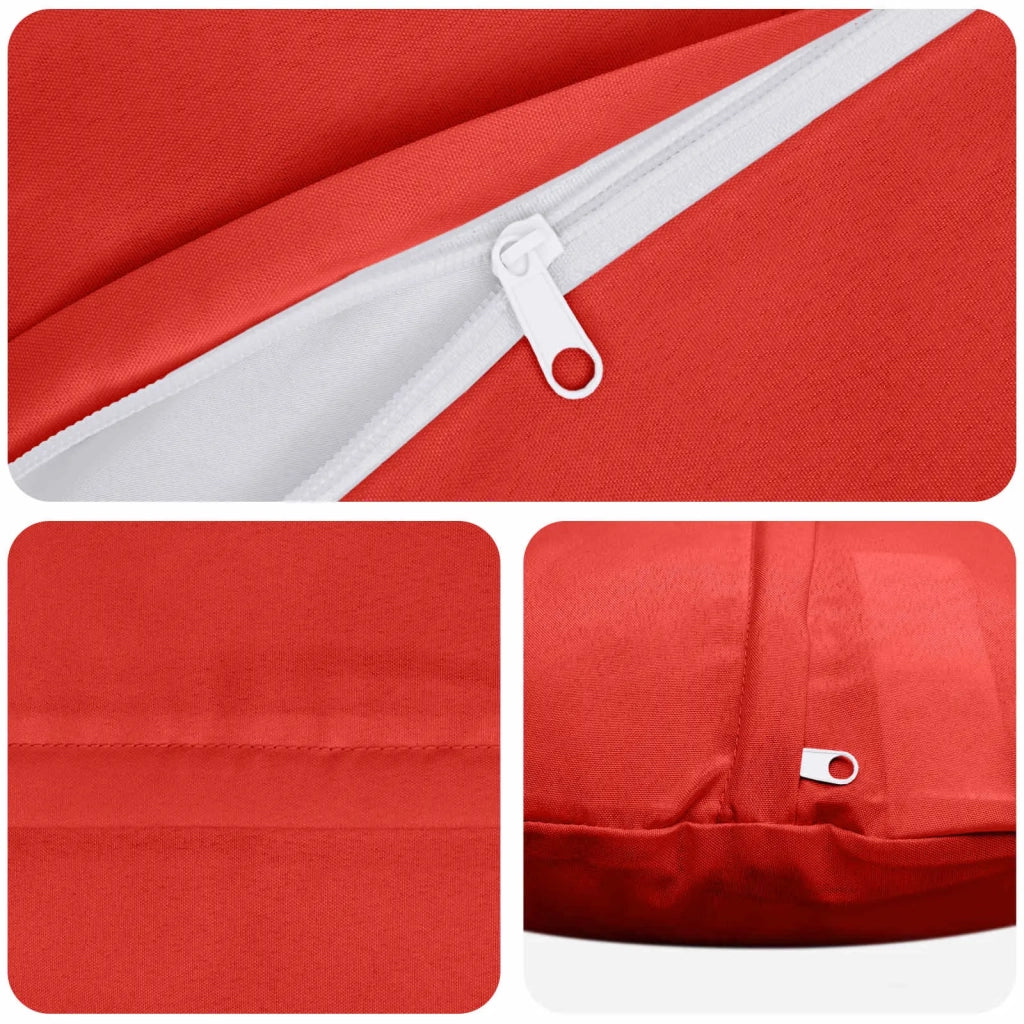 Federa 2 pcs HEERLEN Rosso Ø 50 cm Poliestere 922689