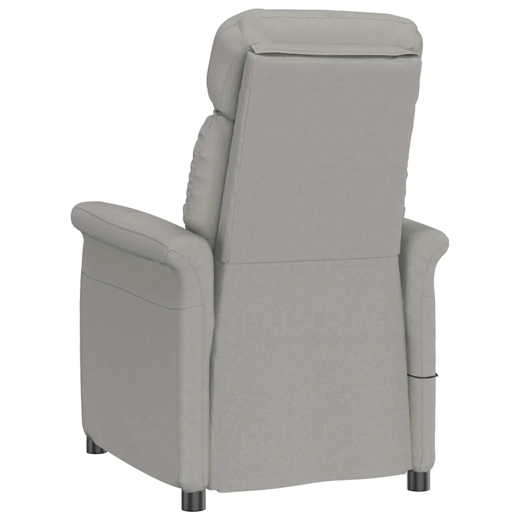 Poltrona | Sedia da massaggio Grigio chiaro 96.5 x 70.5 x 95 cm Microfibra