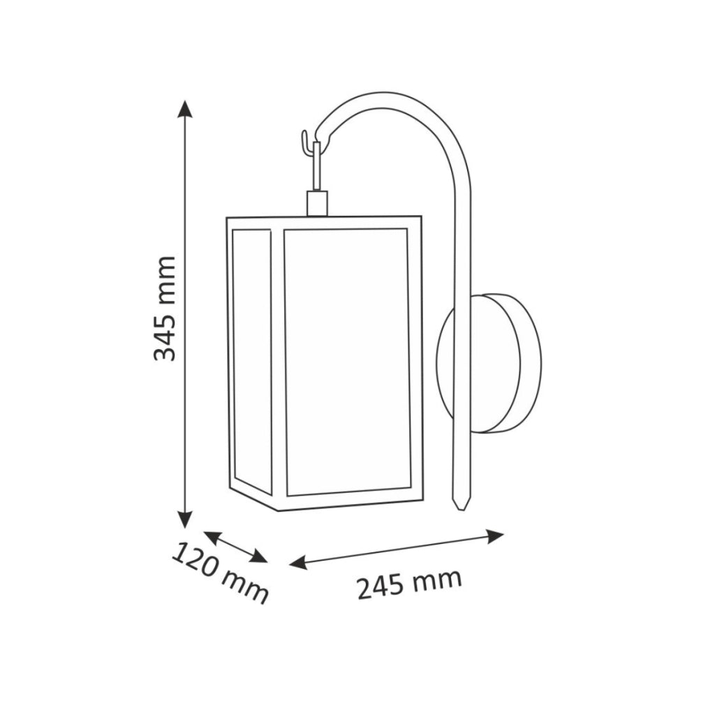 Applique esterna downlight grafite 1xE27 MALMO Polux