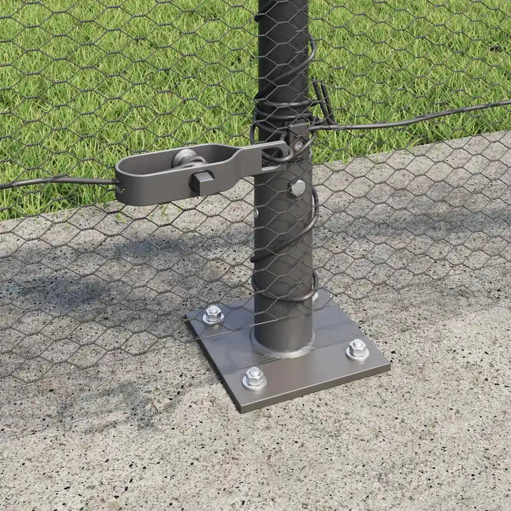 Palo della recinzione Grigio 25 x 1 m (rete da 13 mm) Acciaio