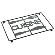 Set di 6 Appoggiapentole Rettangolare 22x15 Cusine Nero