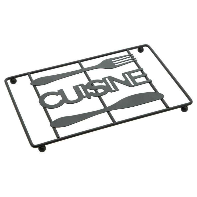 Set di 6 Appoggiapentole Rettangolare 22x15 Cusine Nero