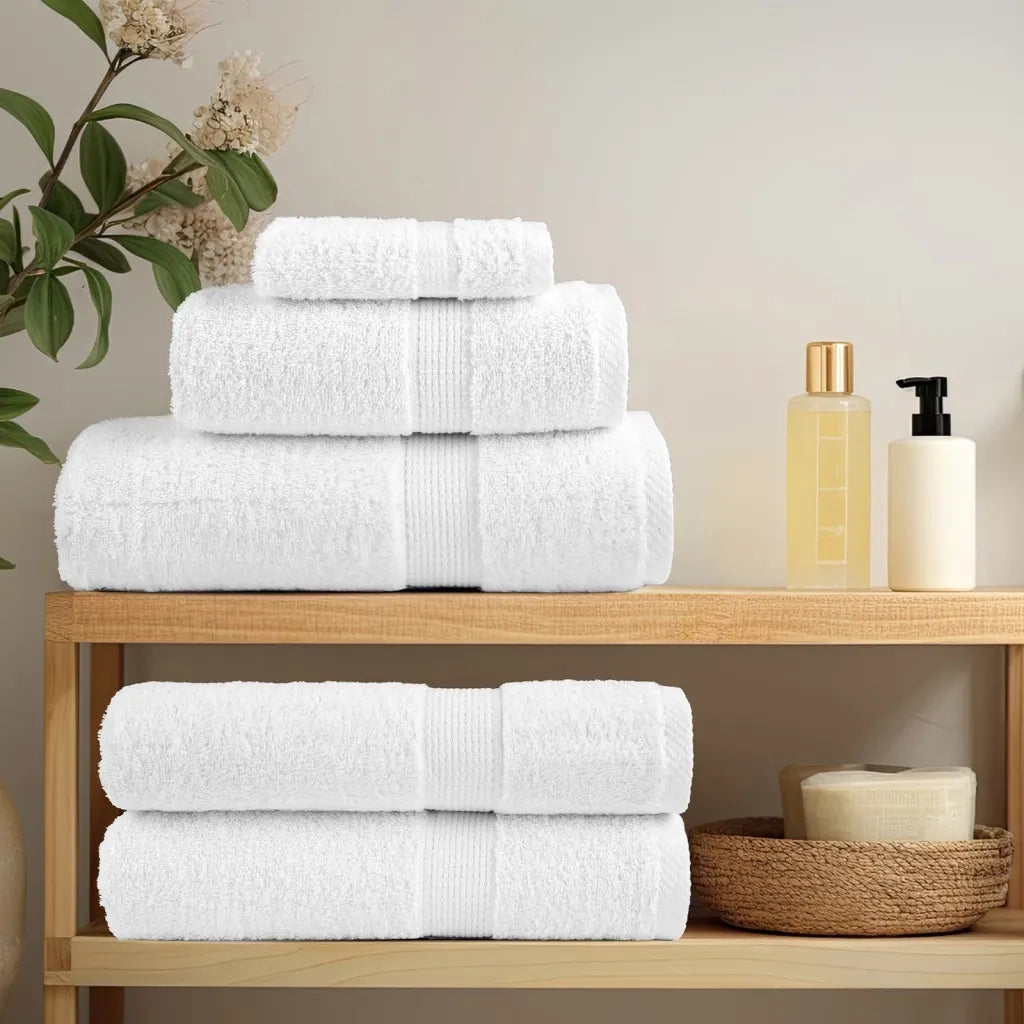 Asciugamani per sauna Premium SOLUND 4 pezzi Bianco 80x200 cm 600 g/m2