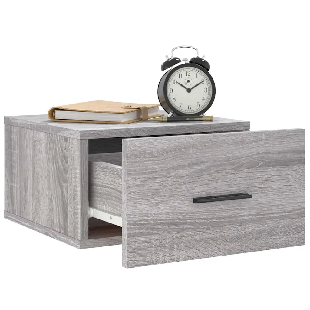 Comodini a Muro 2 pz Grigio Sonoma 35x35x20 cm 829865