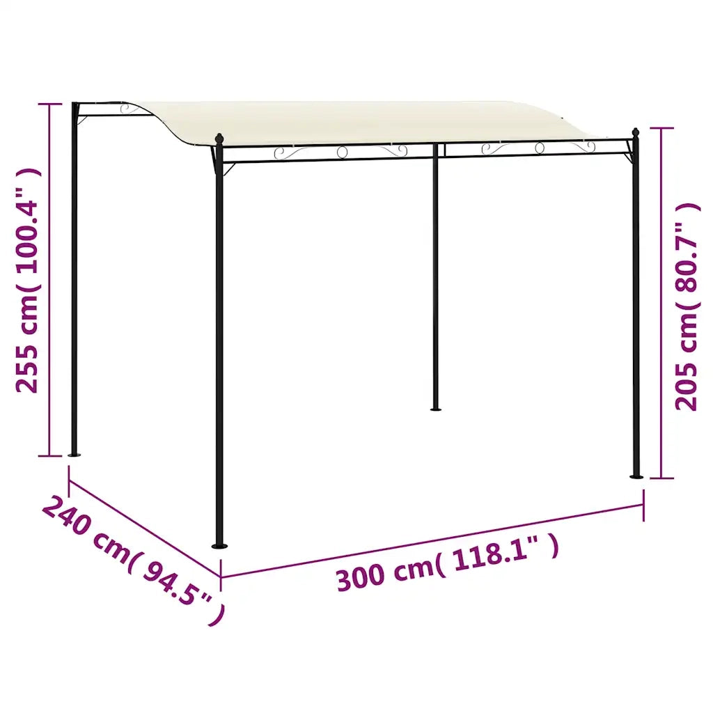Gazebo | Pergolato in Tessuto Bianco Crema