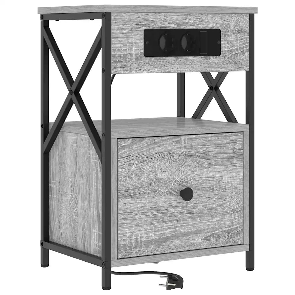 Armadio da Notte 2 pcs Grigio Sonoma 40 x 31 x 60 cm 859497