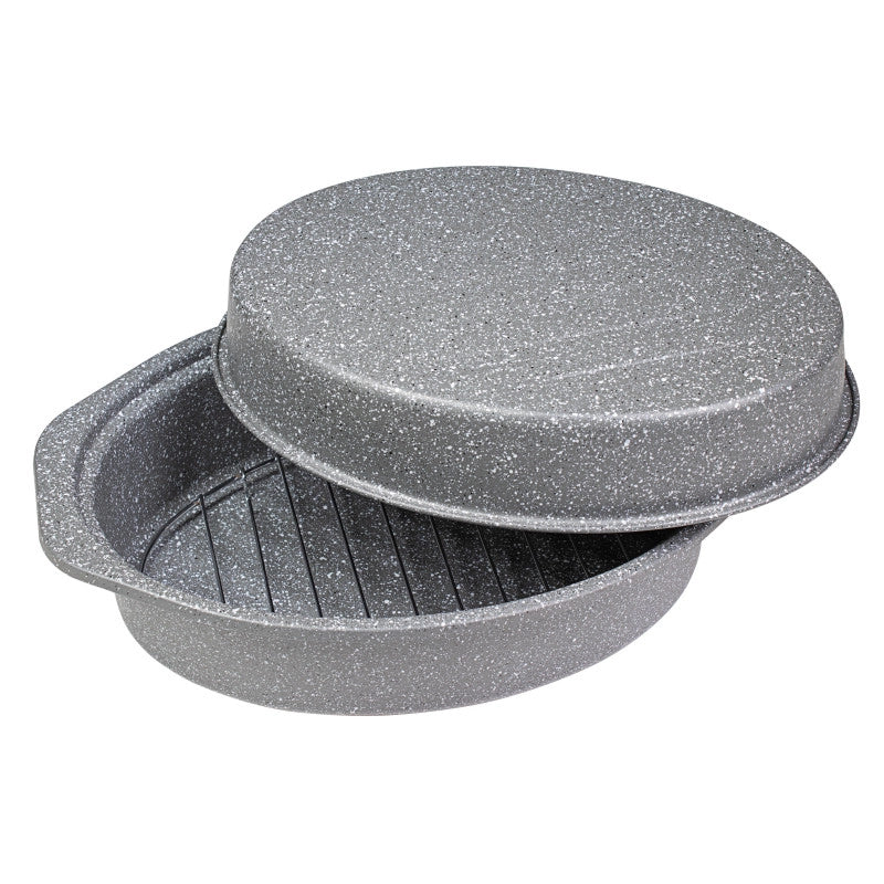Set di 6 confezioni 3 Pezzi Casseruola Ovale 34x24x10/30x21x5 Carbon Steel