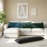 Cuscino con cuscino HEERLEN Verde Scuro 40 x 145 cm Velluto 926103
