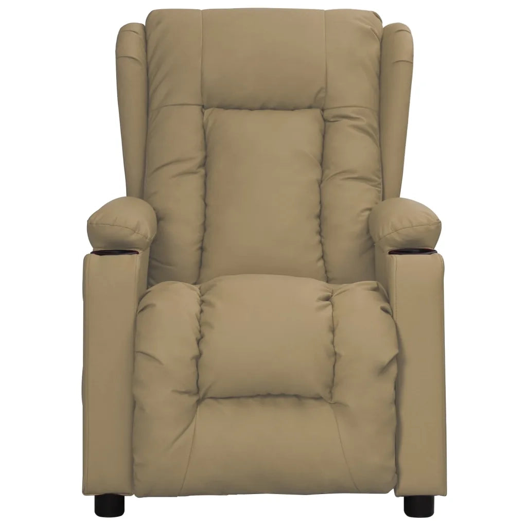 Poltrona Reclinabile Cappuccino in Similpelle 339070