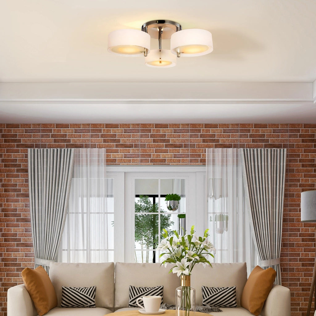 Lampada a Soffitto Goccia E27 ¨C zephmum ¨C Bianco Acrilico