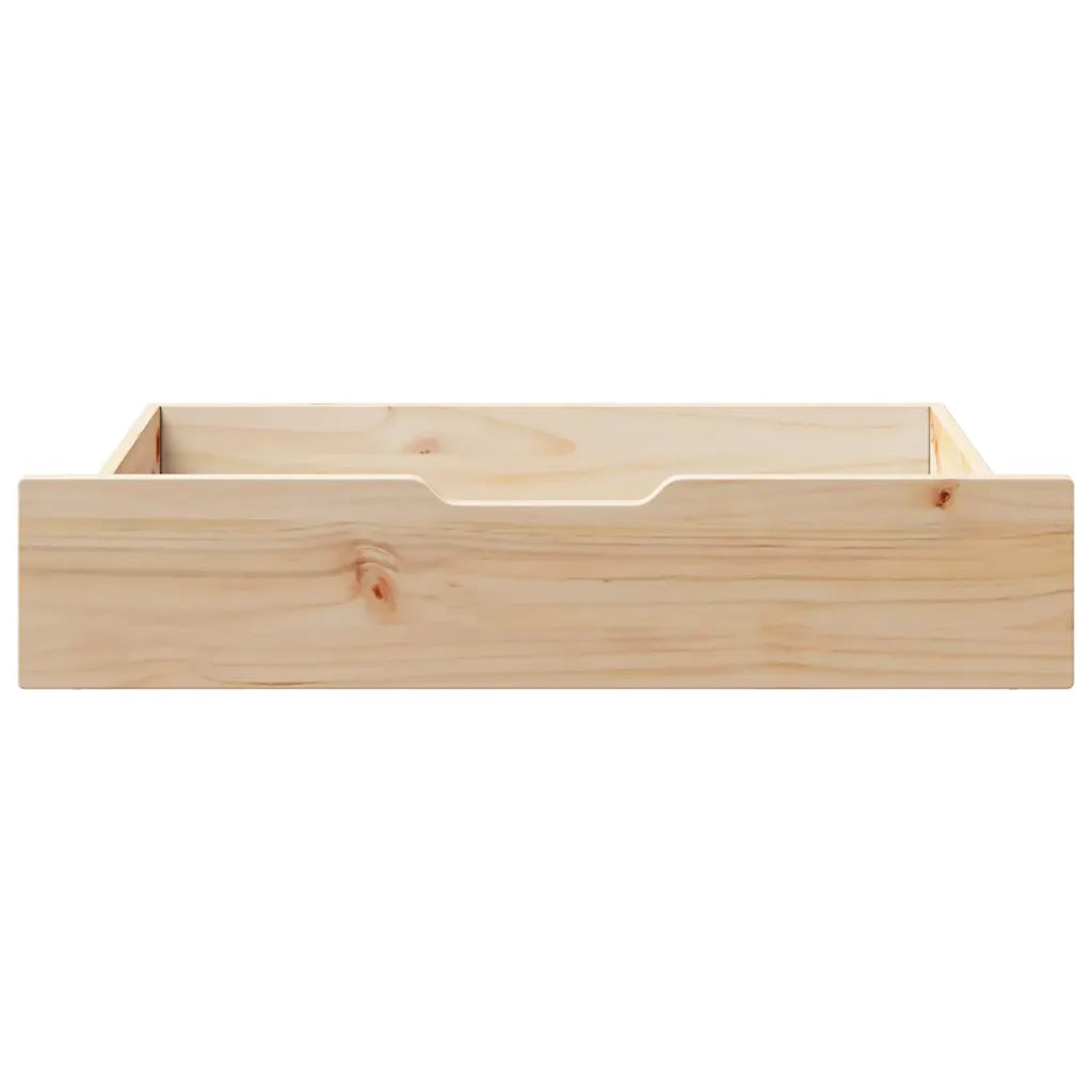 Cassettoni da Letto con Ruote 2 pz 80x55x17 cm in Legno di Pino 850929
