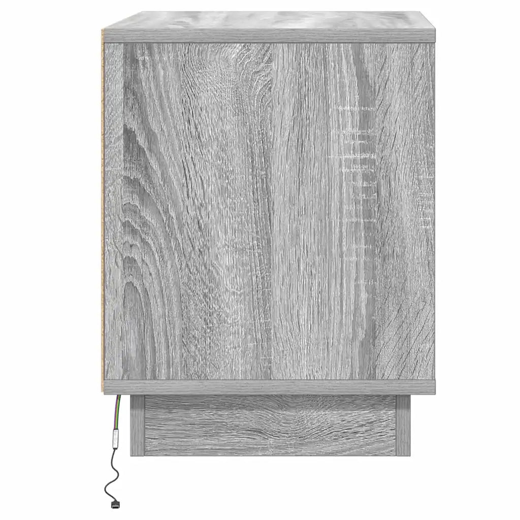 Set di 2 Comodini | Armadio da Notte | Mobiletto da notte Grigio 44 x 34,5 x 45 cm