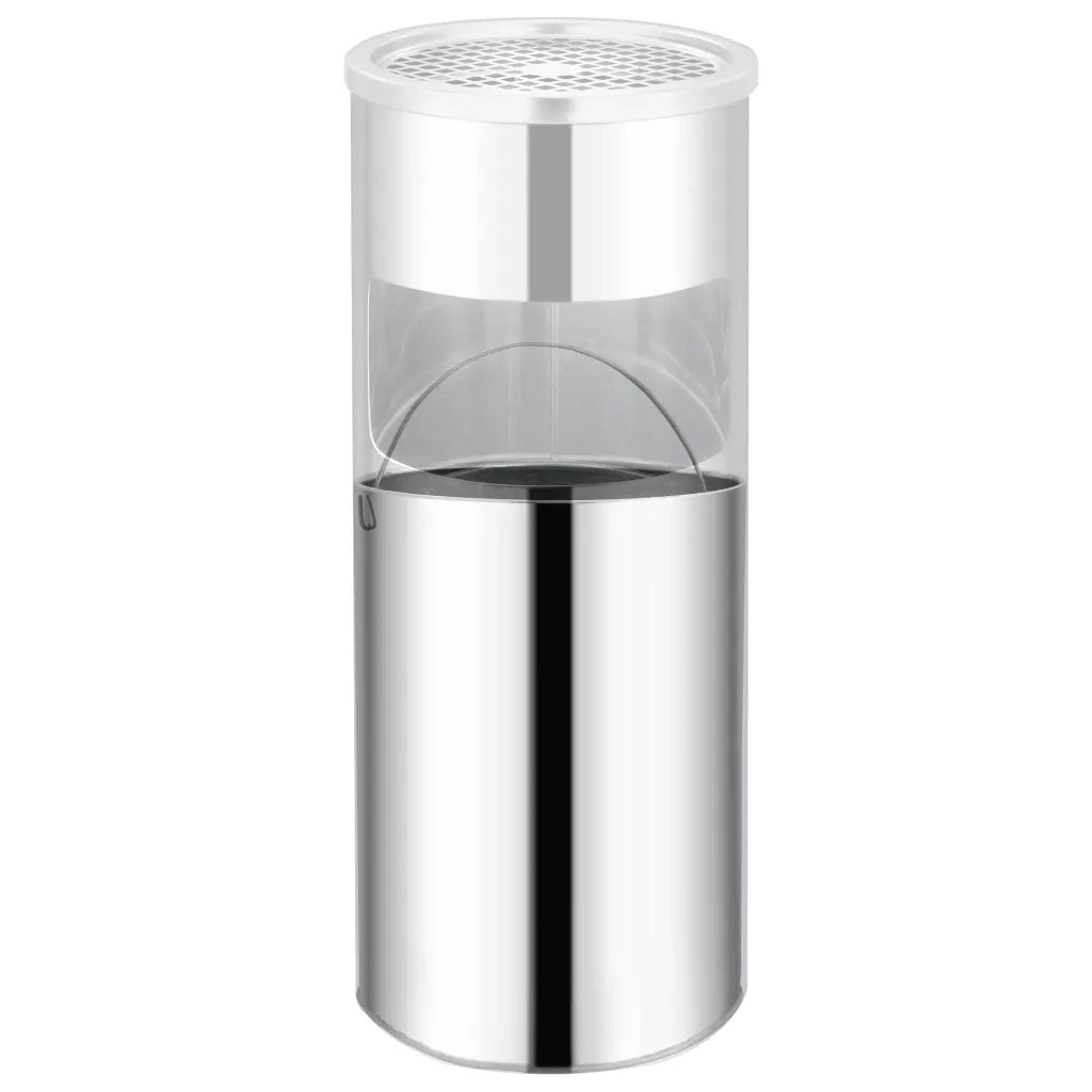 Pattumiera con Posacenere da Albergo 30 L Acciaio Inox 51087