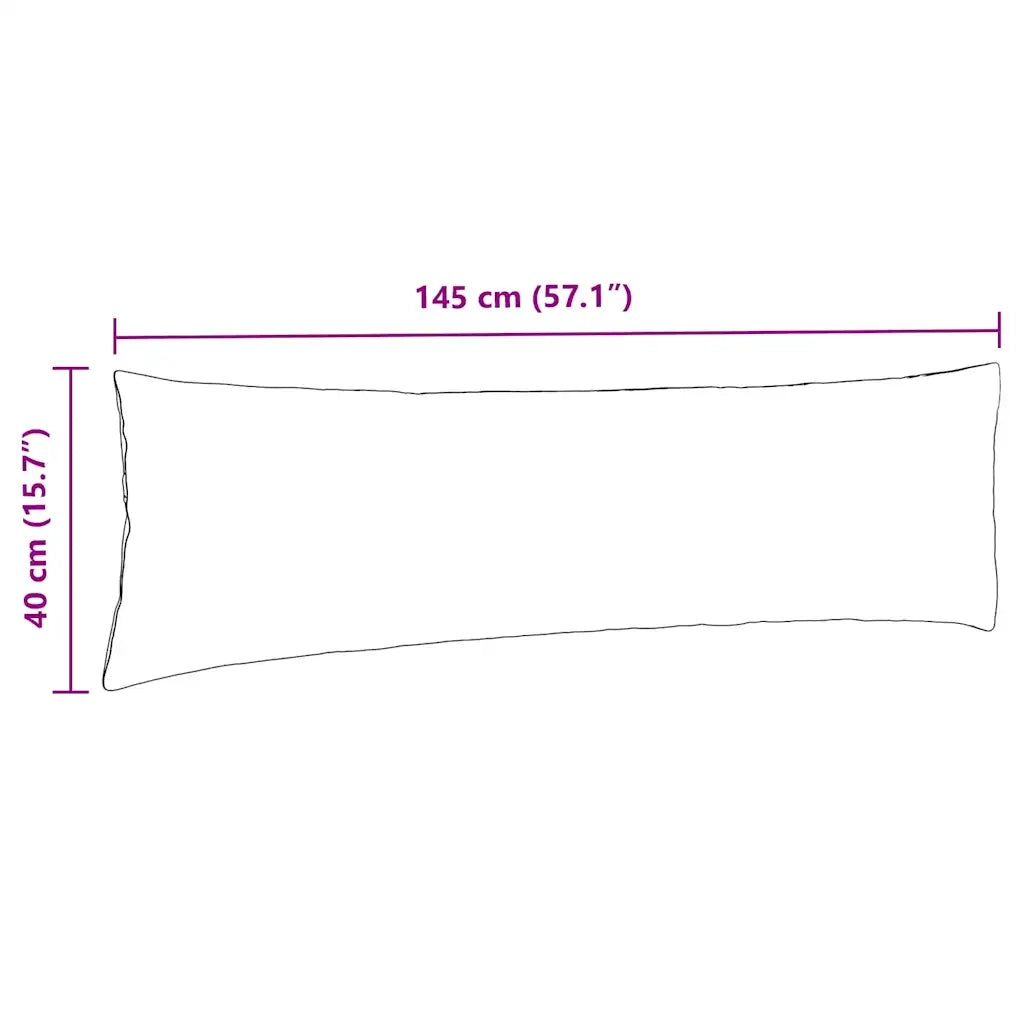 Cuscini da Divano 2 pz | Cuscini per sedie Bianco 145 x 40 cm Tessuto