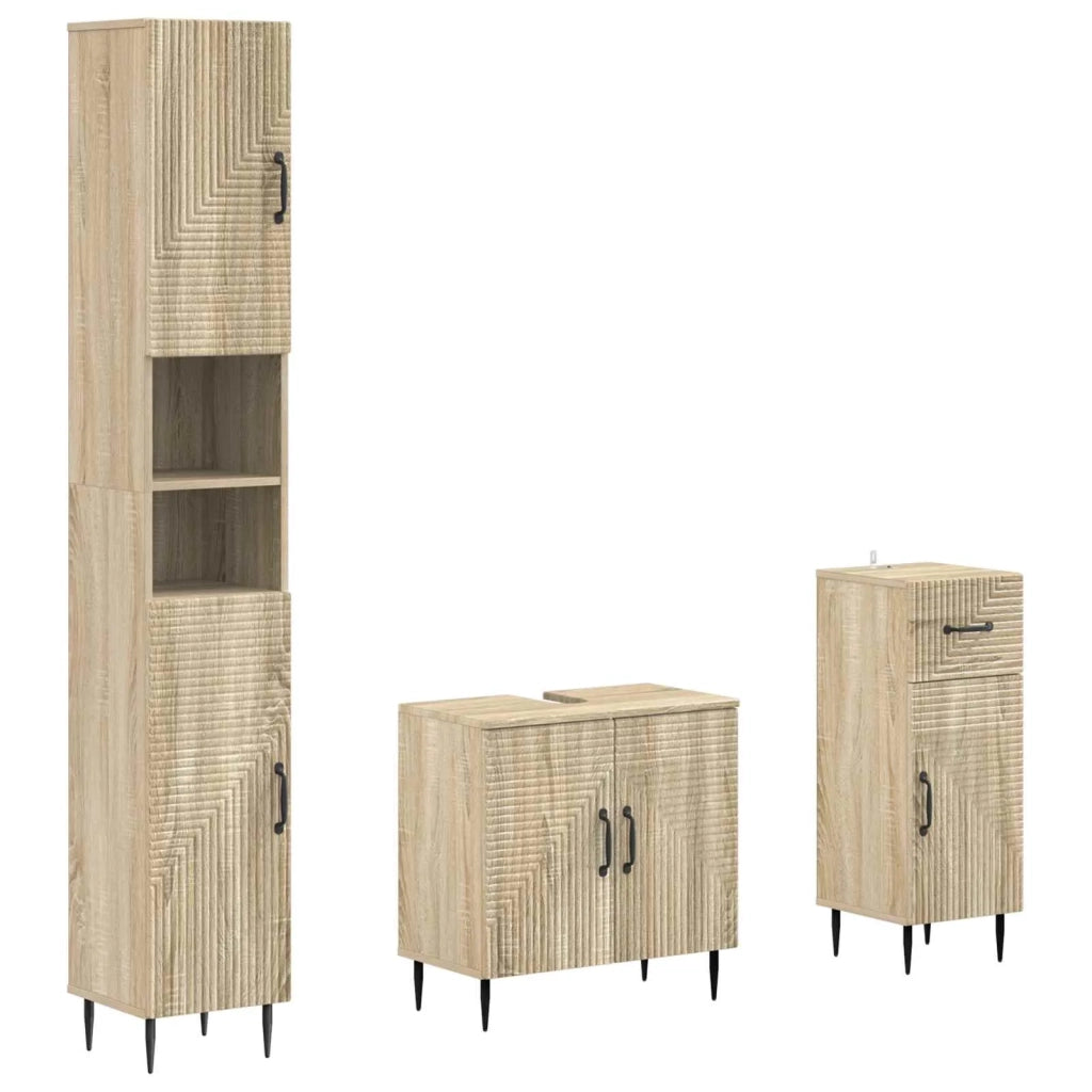 Set di armadietti da bagno in 3 pezzi HAARLEM 3417857