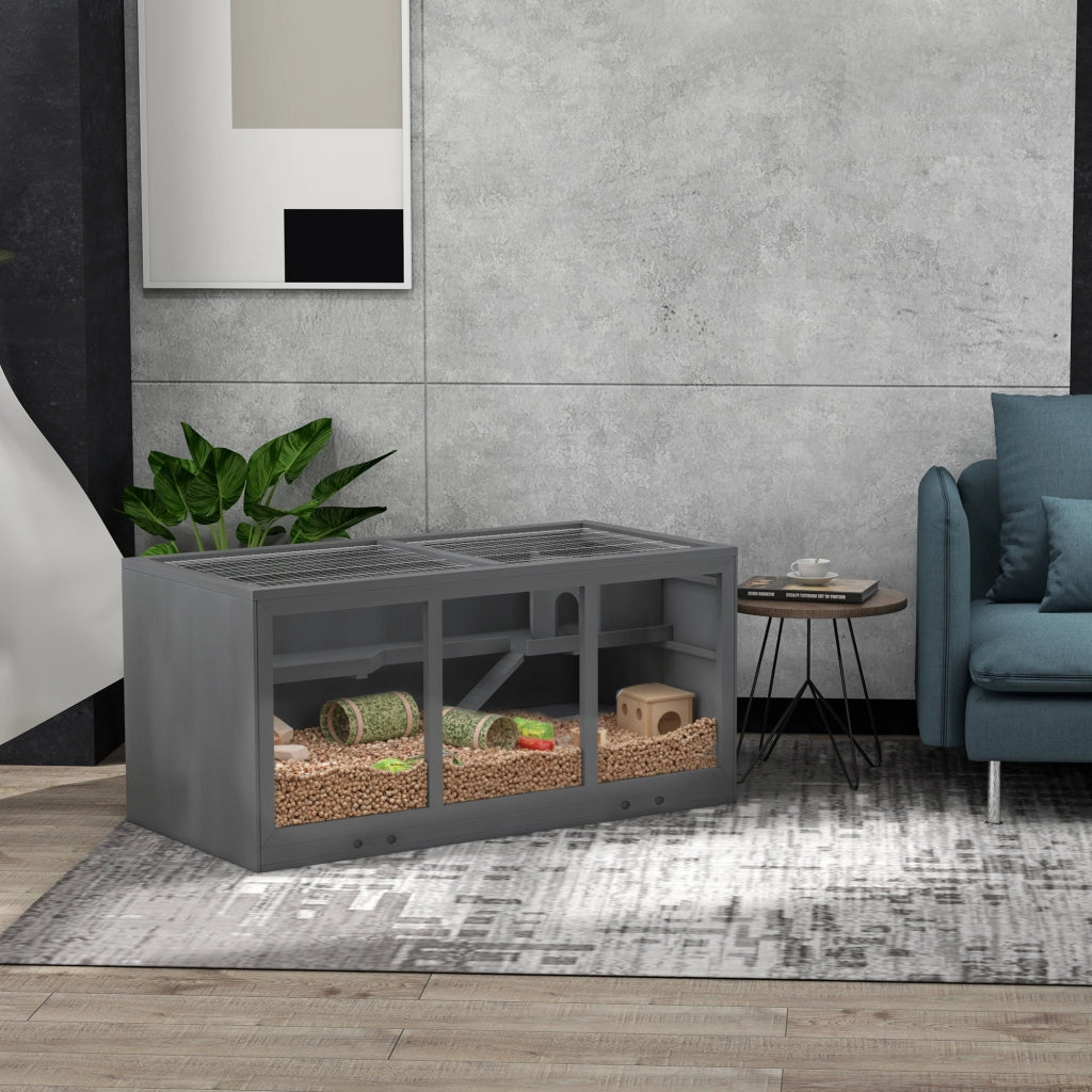 Gabbia per Criceti ¨C Minimal ¨C Legno Grigio