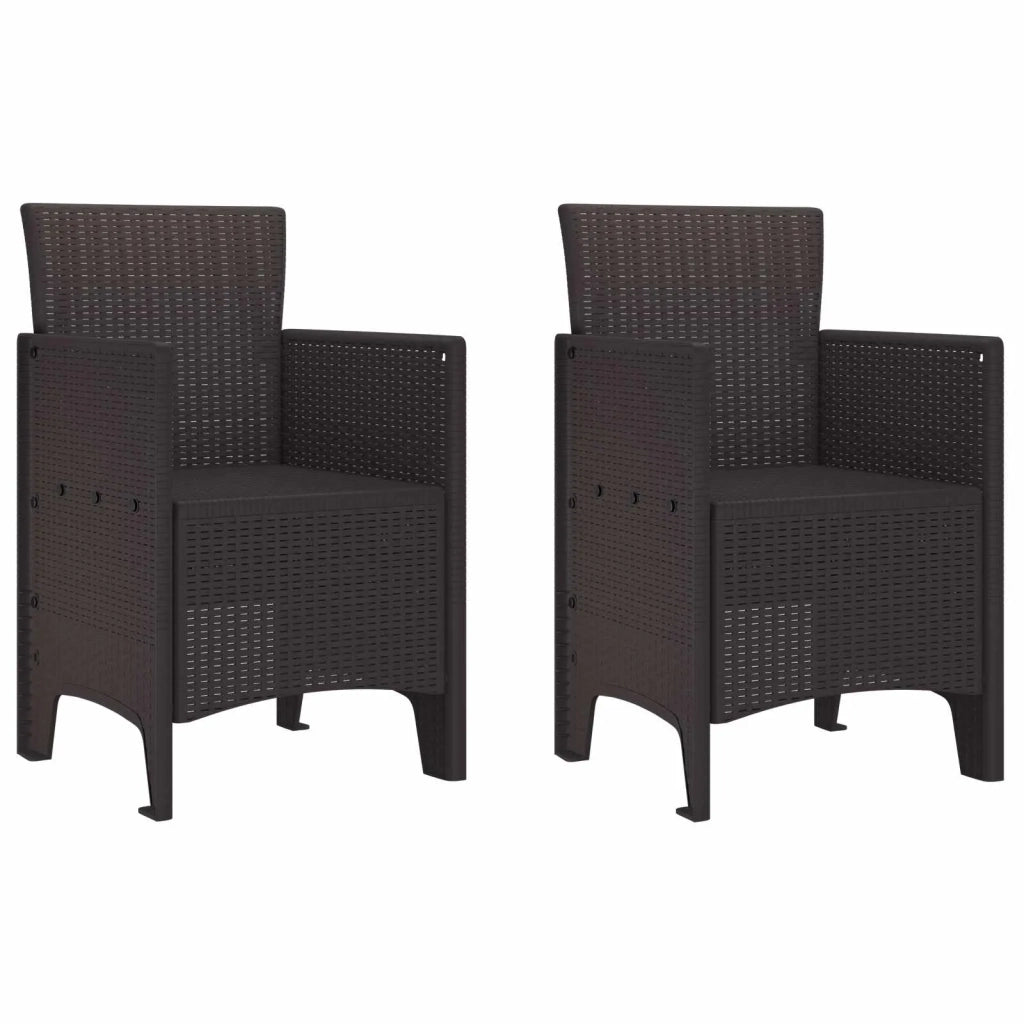 Sedia da Giardino 2 pcs Marrone 53 x 49 x 85 cm Polipropilene 847453