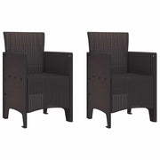 Sedia da Giardino 2 pcs Marrone 53 x 49 x 85 cm Polipropilene 847453