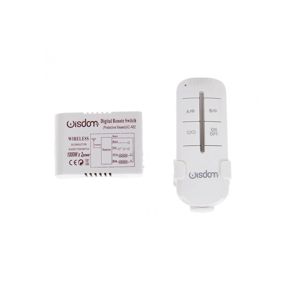 Trade Shop - Centralina 2 Canali + Telecomando Wireless Wisdom Per Controllo Luci Led 1000wx2 -