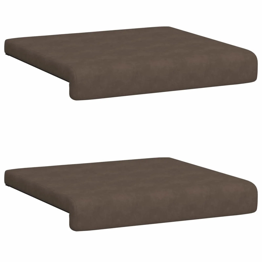 Cuscino per panchina 2 pcs Microfibra Marrone Profondità 35 cm 42043051