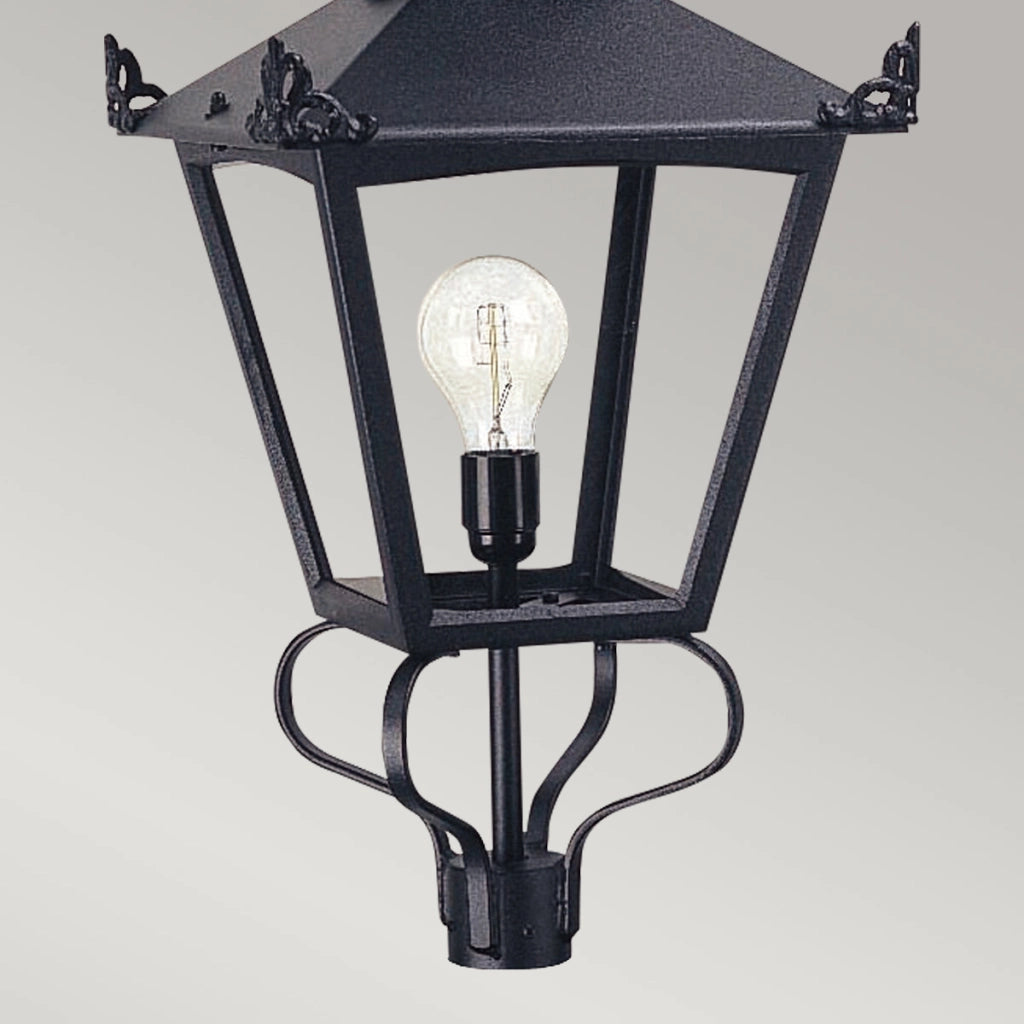 Testa lanterna retro nera E27 60W Grampian Elstead