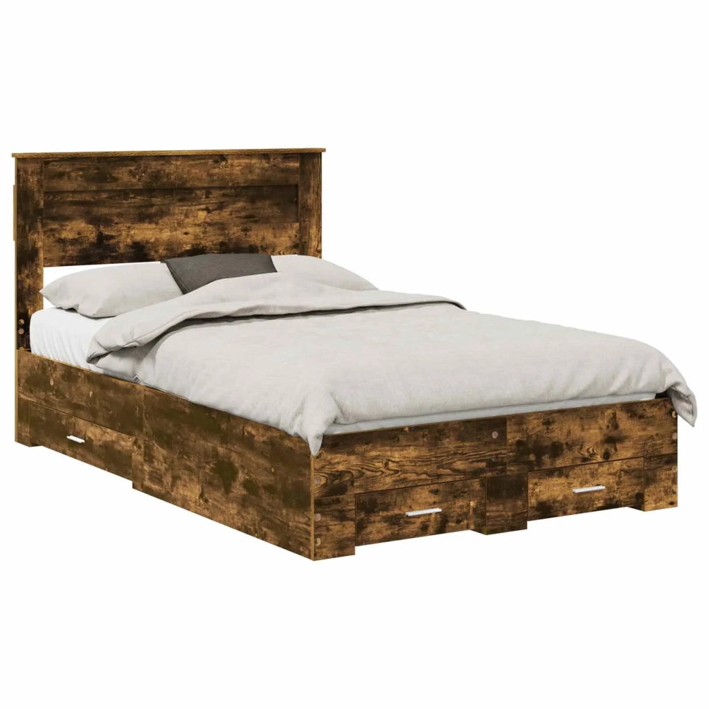 Struttura del letto con cassetto con testiera-Letto con Cassetti e Testiera Legno multistrato 229010
