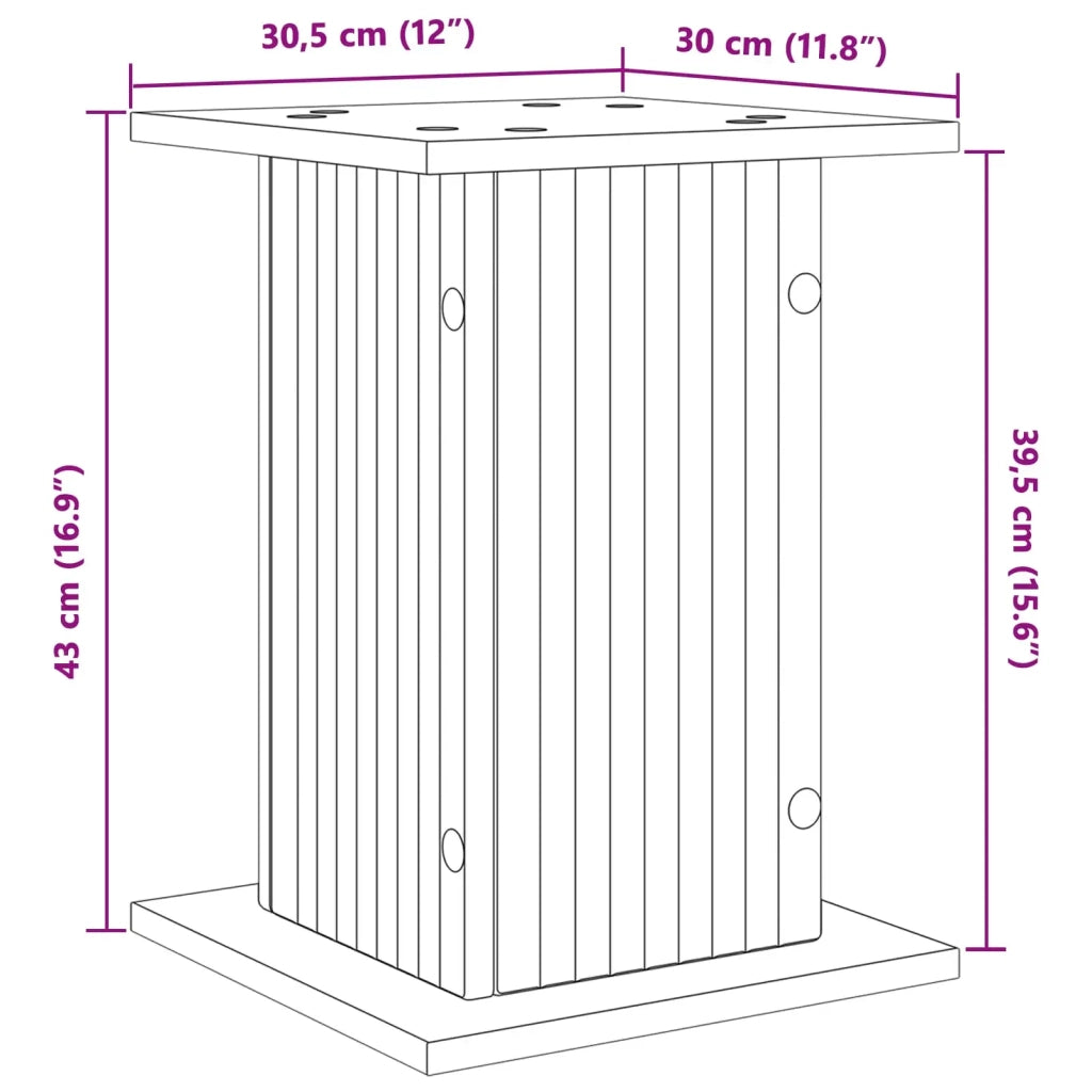 Supporto per piante 2 pcs Grigio Cemento 30,5 x 30 x 43 cm 899805