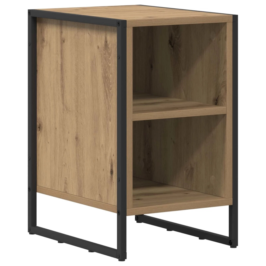 Set di 2 Comodini | Armadio da Notte | Mobiletto da notte Rovere Artigianale 39.5 x 30 x 50 cm