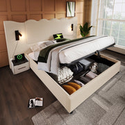 letto imbottito corda beige 180x200 cm