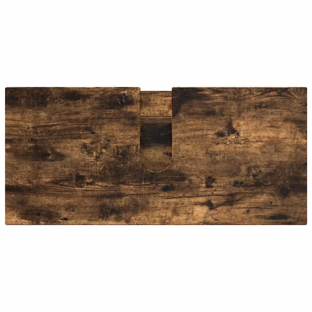 Set di mobili per il bagno con cassetto 5 pcs Rovere fumé 3393078