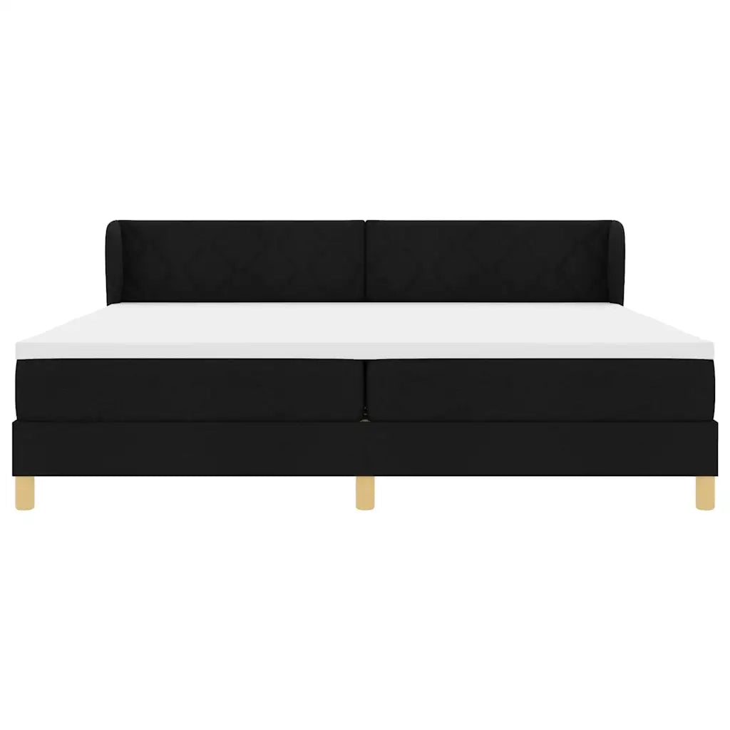 Letto a molle con materasso Nero 200 x 200 cm Tessuto 3340299