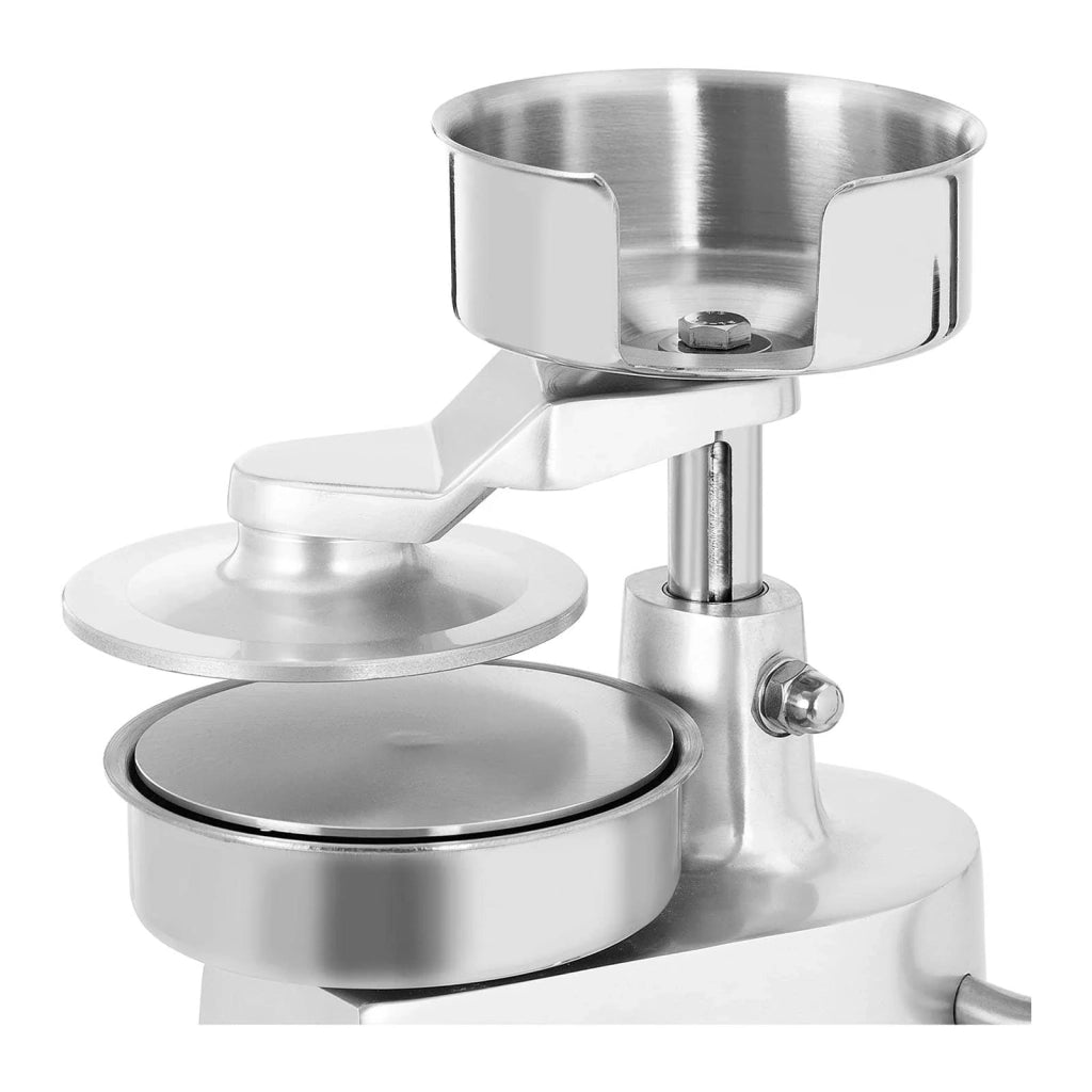 Macchina per hamburger professionale da 130 mm con contenitore in acciaio inox 14_0004980