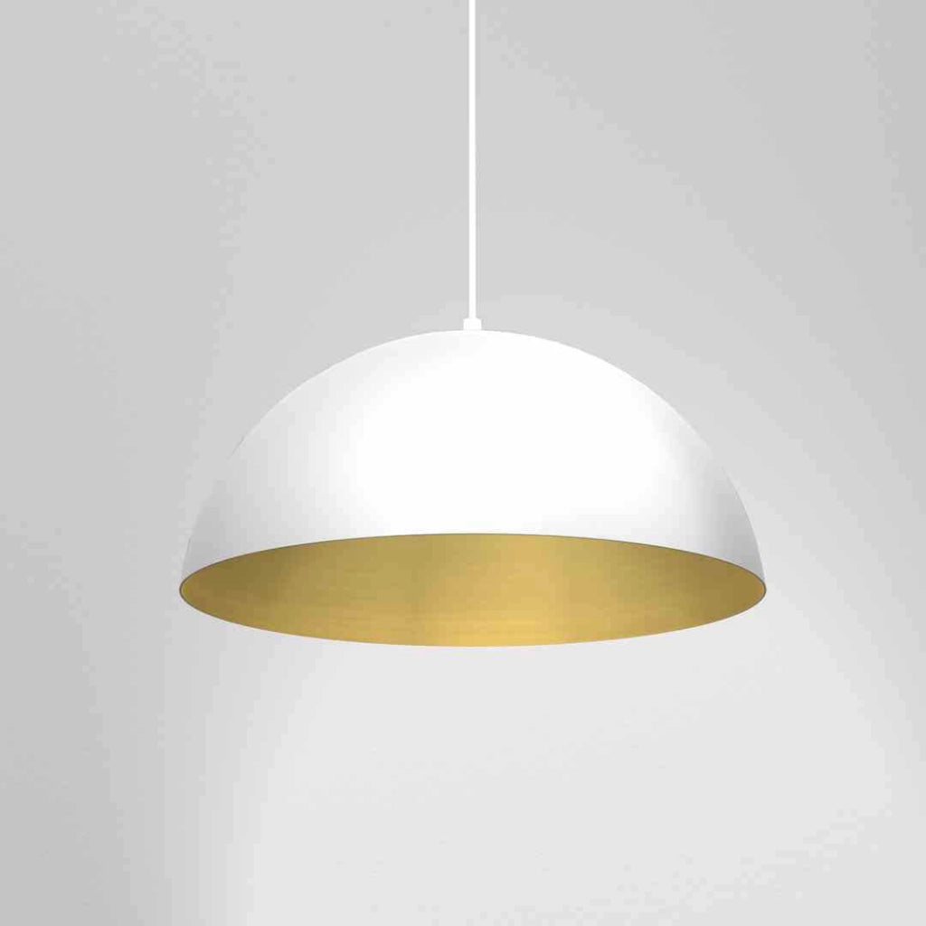 Lampada sospensione Milagro Beta Ø45 bianco oro E27