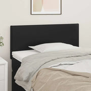 Testiera-Testata-Testiera Decorativa Nera 100x5x78/88 cm in Similpelle 214027
