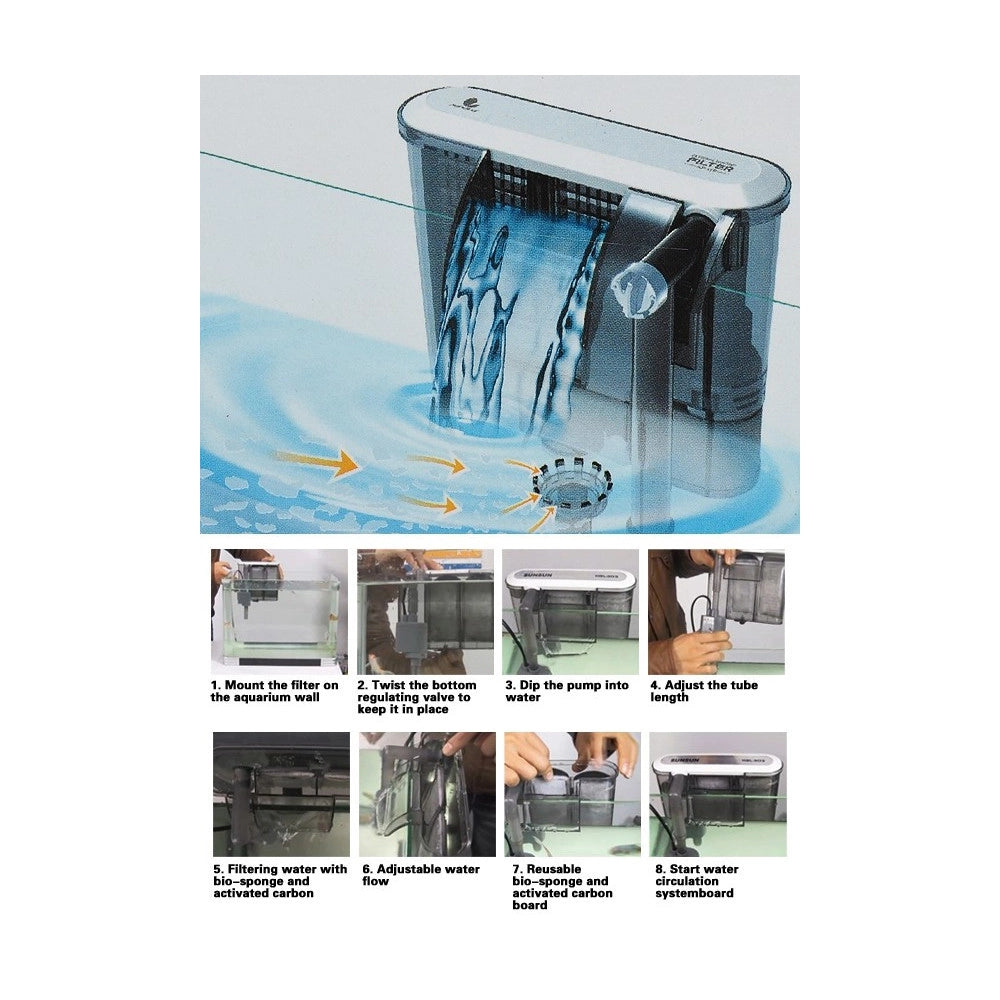 Trade Shop - Filtro Per Acquario Esterno Xp-09 Da Appendere A Spalla Trasparente -