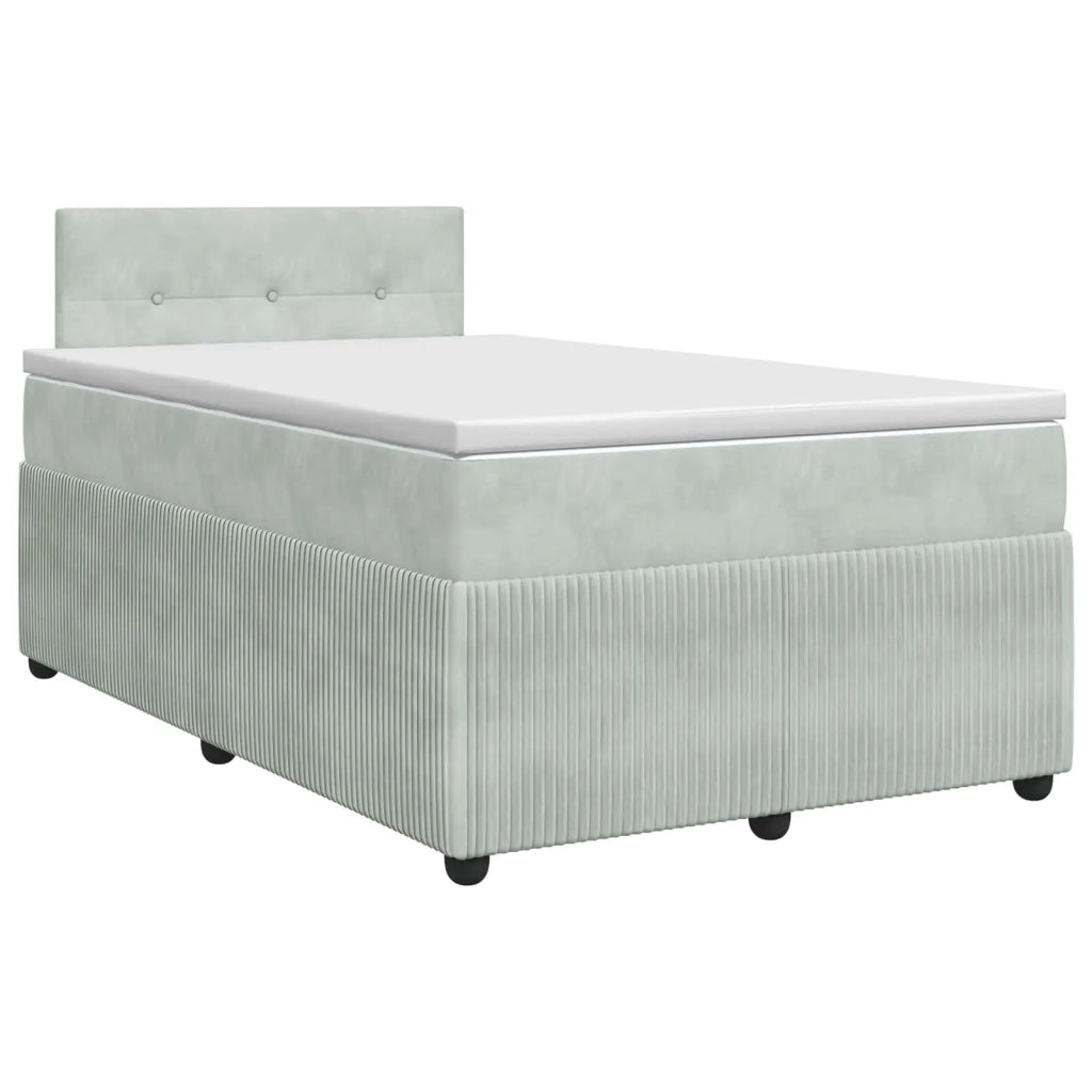 Letto box spring con materasso Grigio Chiaro 120 x 190 cm 3451637
