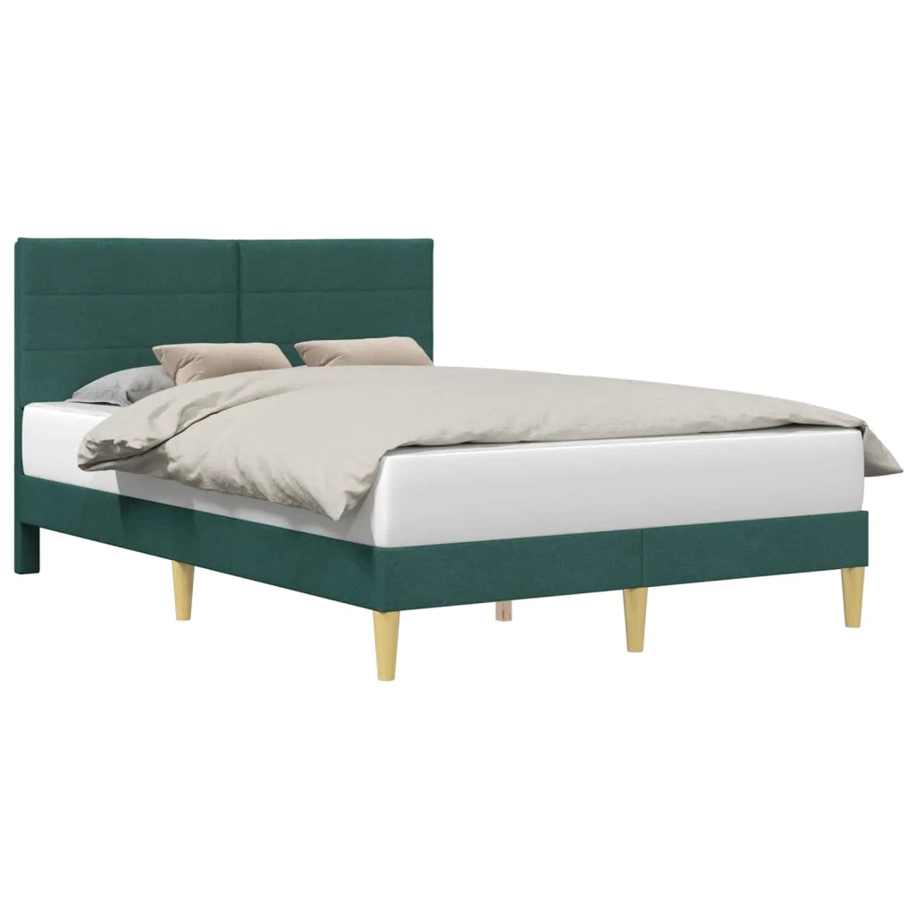 Struttura del letto Verde Scuro 160 x 200 cm Tessuto 42027597