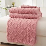 Foder di flanella soffice - caldo e confortevole - 1 pezzo - rosa - 150 x 200 cm