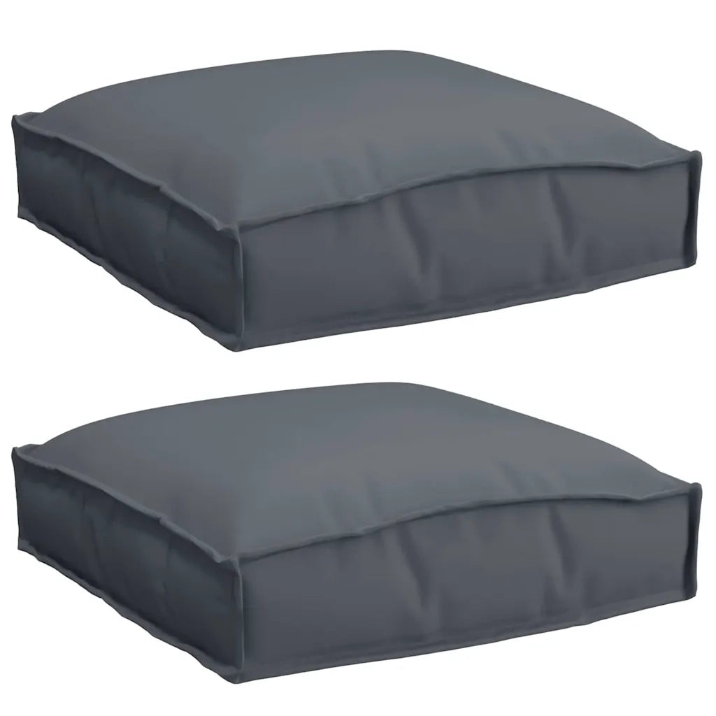 Cuscino 2 pcs Antracite 40 x 40 x 8 cm Tessuto Oxford 42001578