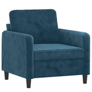Poltrona | Sedia Relax Blu 60 cm Velluto