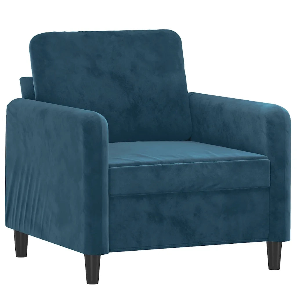Poltrona | Sedia Relax Blu 60 cm Velluto