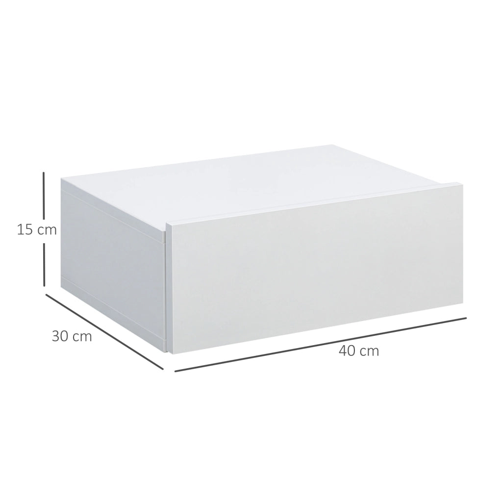 Tavolini da notte a muro ¨C Minimal ¨C Bianco, 2 pezzi