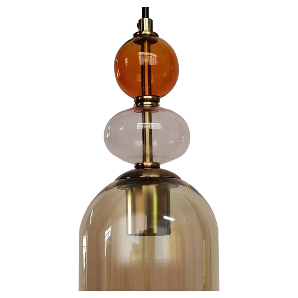Lampada a sospensione Tropea vetro ambra 1xE27 15W