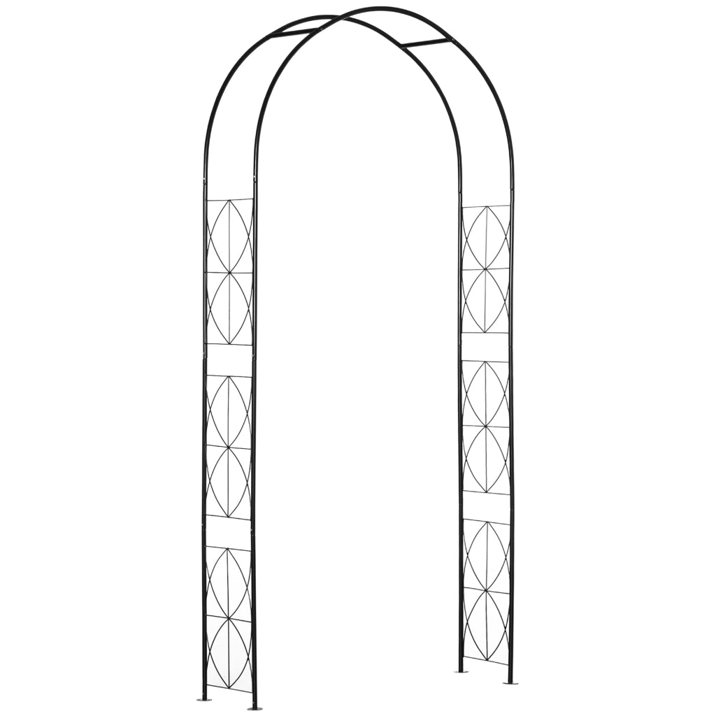 Arco da Giardino per Rampicanti ¨C Xylo ¨C Metallo Nero 114x30x230 cm