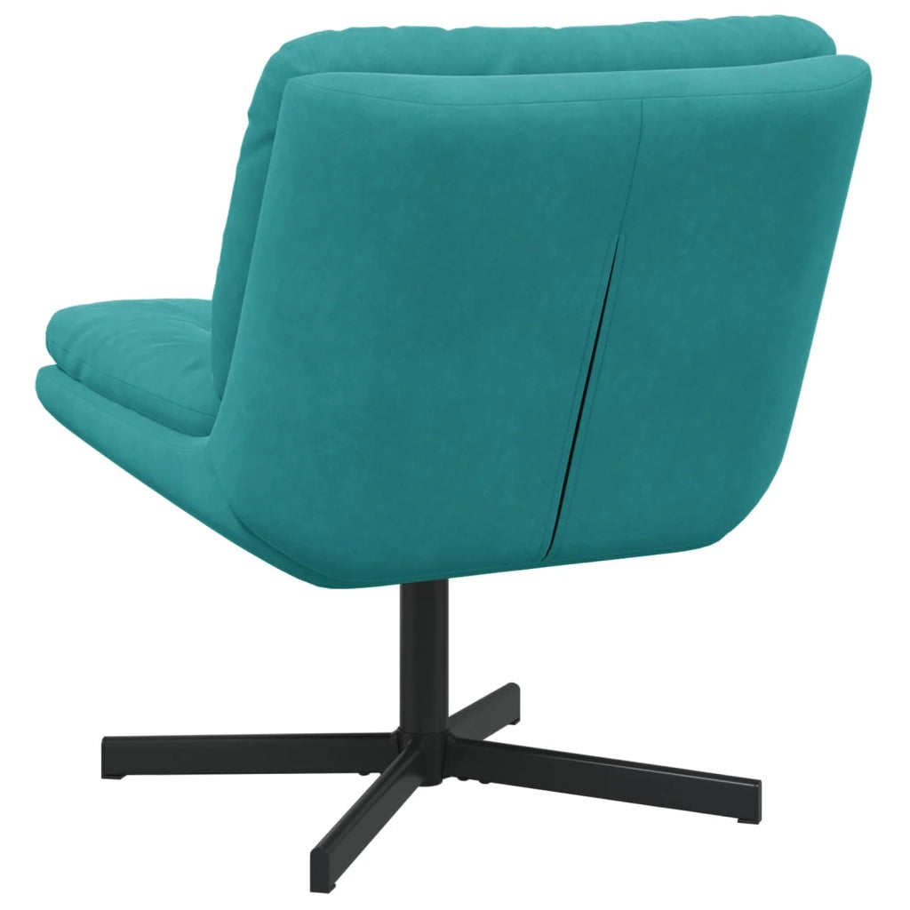 Poltrona Relax con Base Girevole Turchese 63 x 75 x 76 cm 42007368