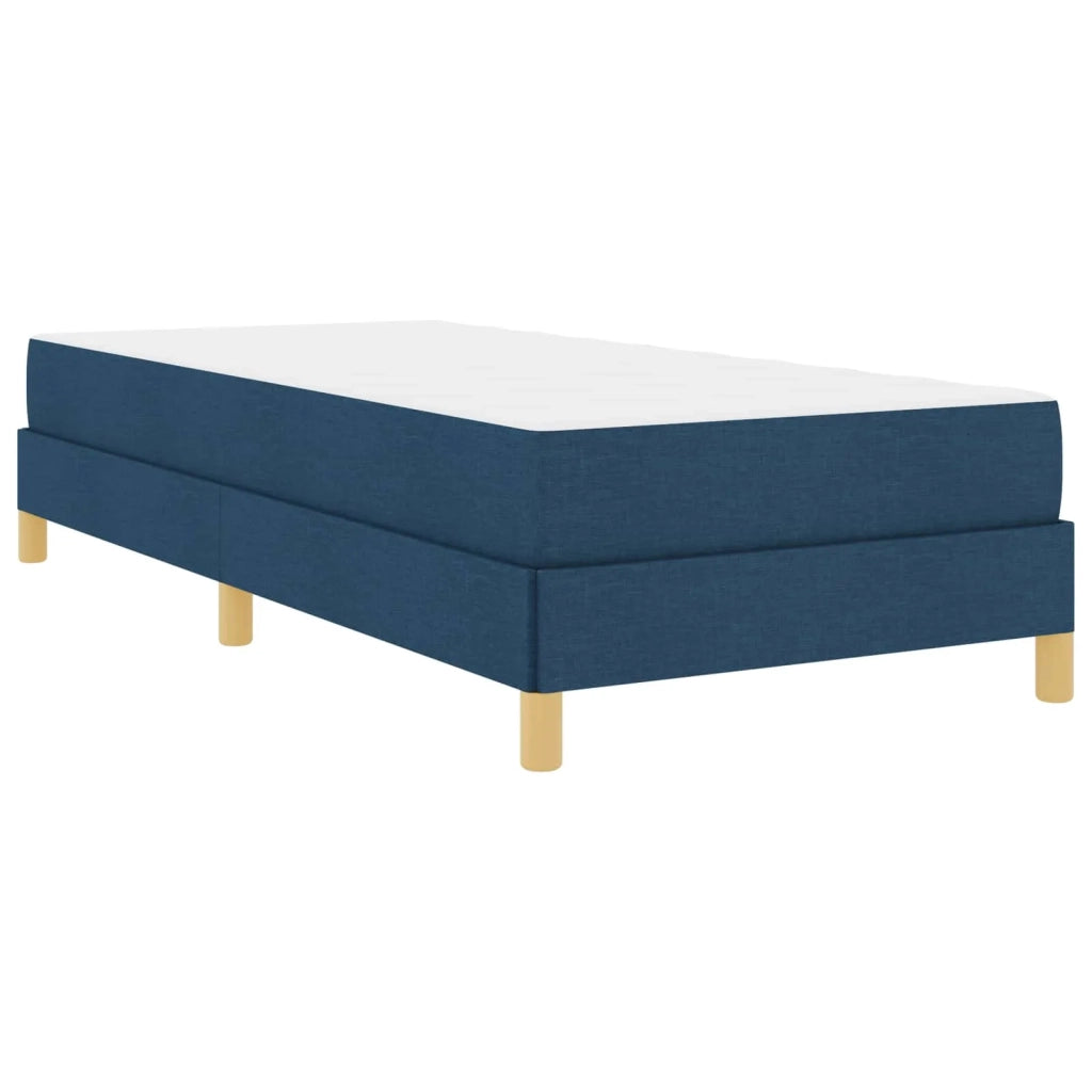 Letto a molle con materasso Blu 90 x 200 cm Tessuto