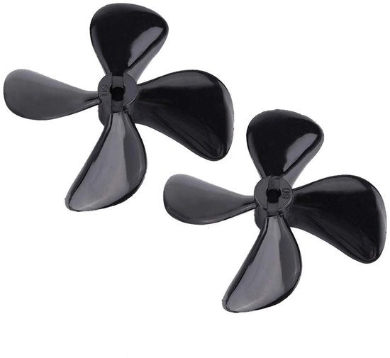 Set di eliche a 4 pale 2 pezzi CW/CCW adatto per asse 4 mm - materiale plastico - accessori per modelli RC a vela - materiale resistente