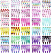 120 pezzi in 30 modelli divertenti, spille per capelli con metallo stampato colorato, 5 cm/2", pony holder accessori per bambine, bambini, ragazzi