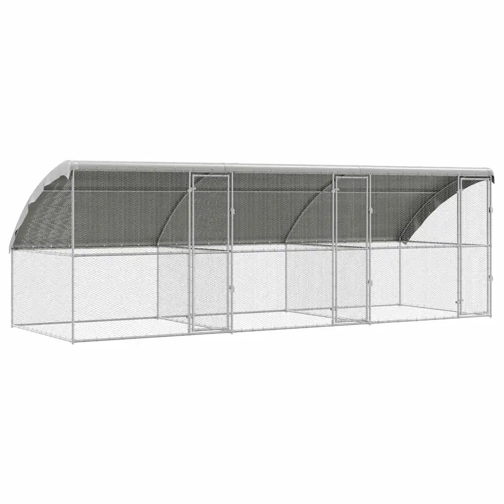 Gabbia per polli 3 pcs Argento 600 x 200 x 200 cm 3368315