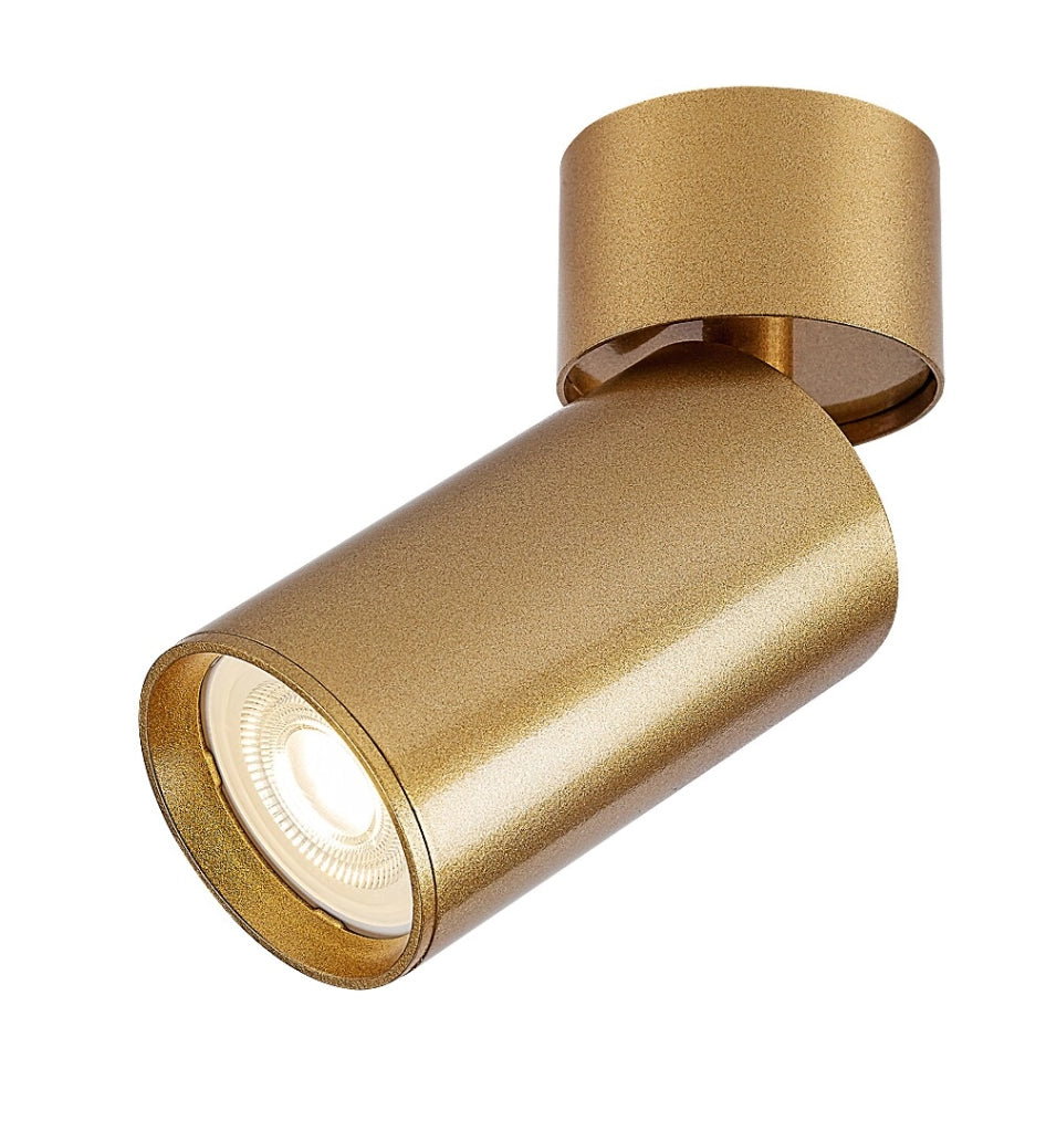 Faretto soffitto rotondo oro 1 luce orientabile GU10 Mirina